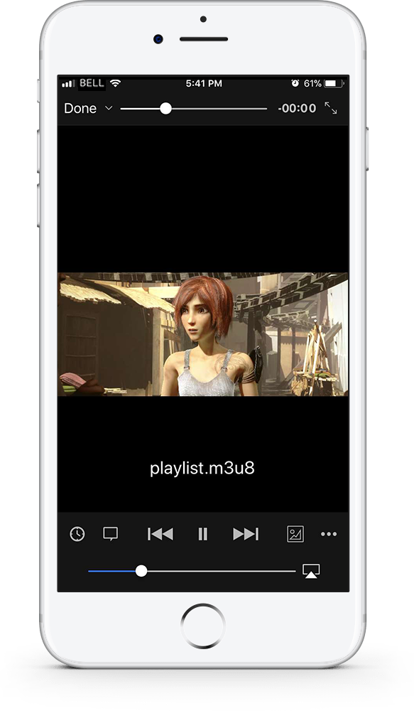 iPhone Live streaming mockup.